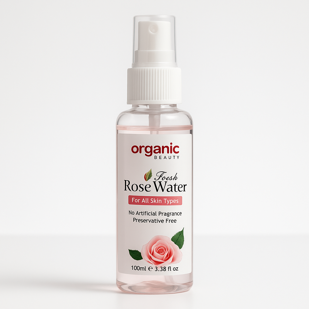 Pure Organic Rose Water Spray